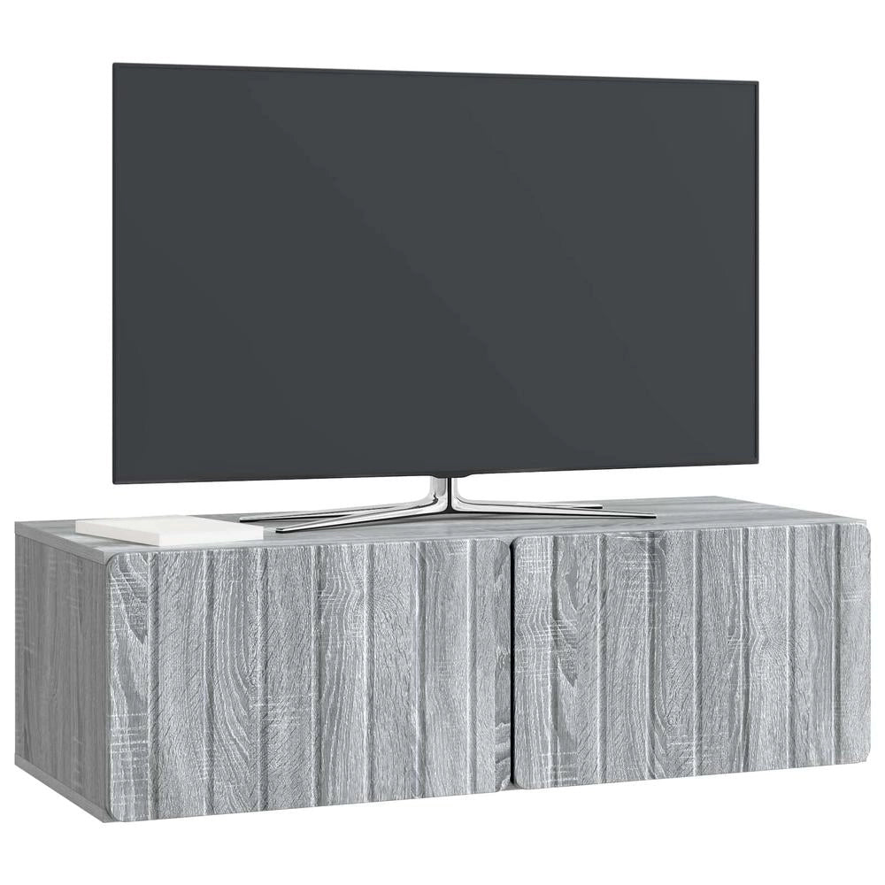 Mobile Porta TV da Muro 98 x 41 x 30 cm Sonoma grigio