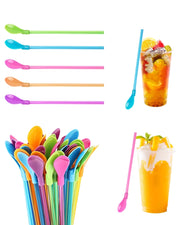 20 cucchiai riutilizzabili in plastica, 24 cm, di vari colori