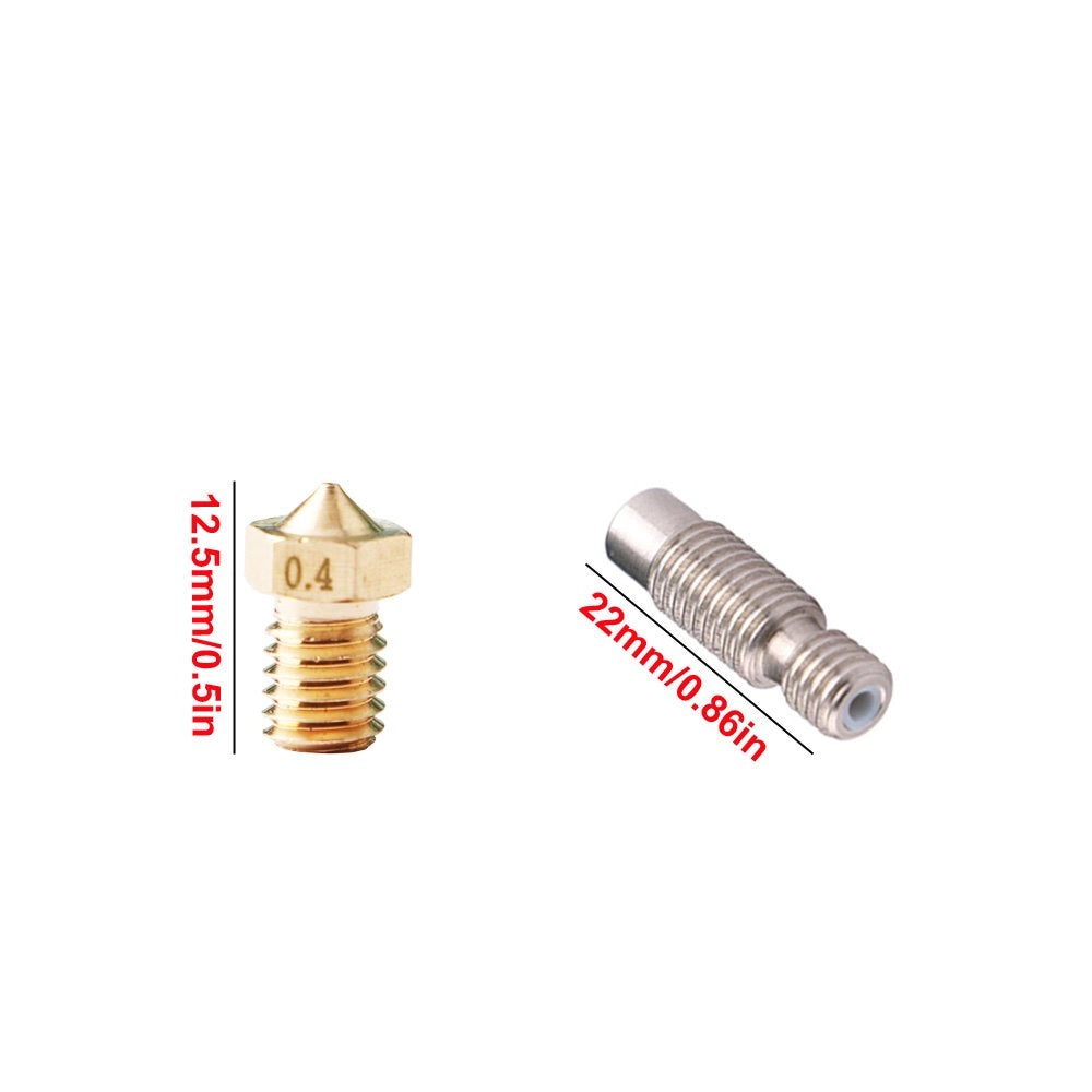 Kit di accessori per stampante 3D: 5 ugelli in ottone + 5 bocchette in acciaio inossidabile