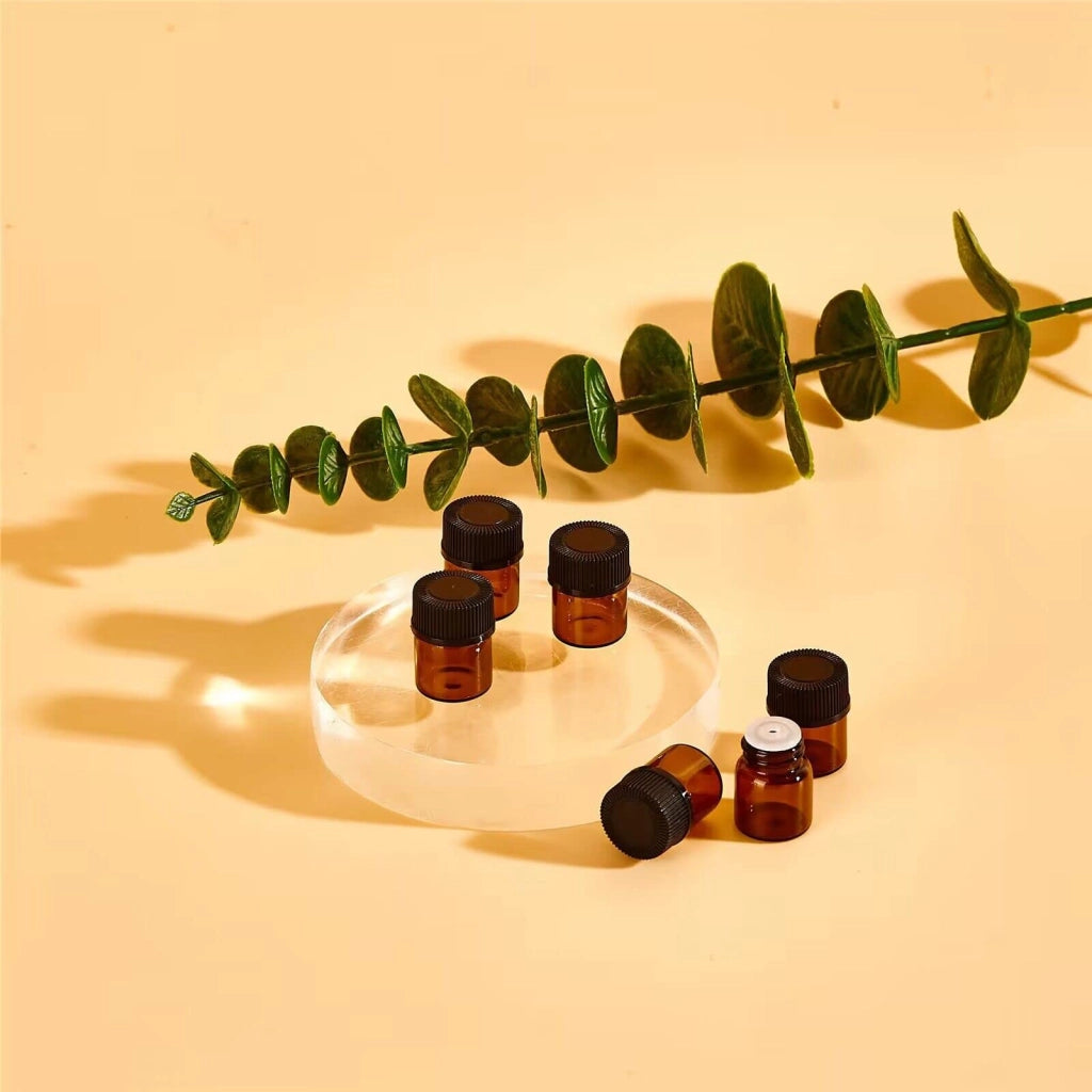 Piccole bottiglie di vetro, 100 pezzi, capacità 3 ml, con tappi a chiusura ridotta