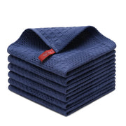 Set di 6 strofinacci da cucina in cotone al 100%, dimensioni 33x33 cm, colore blu
