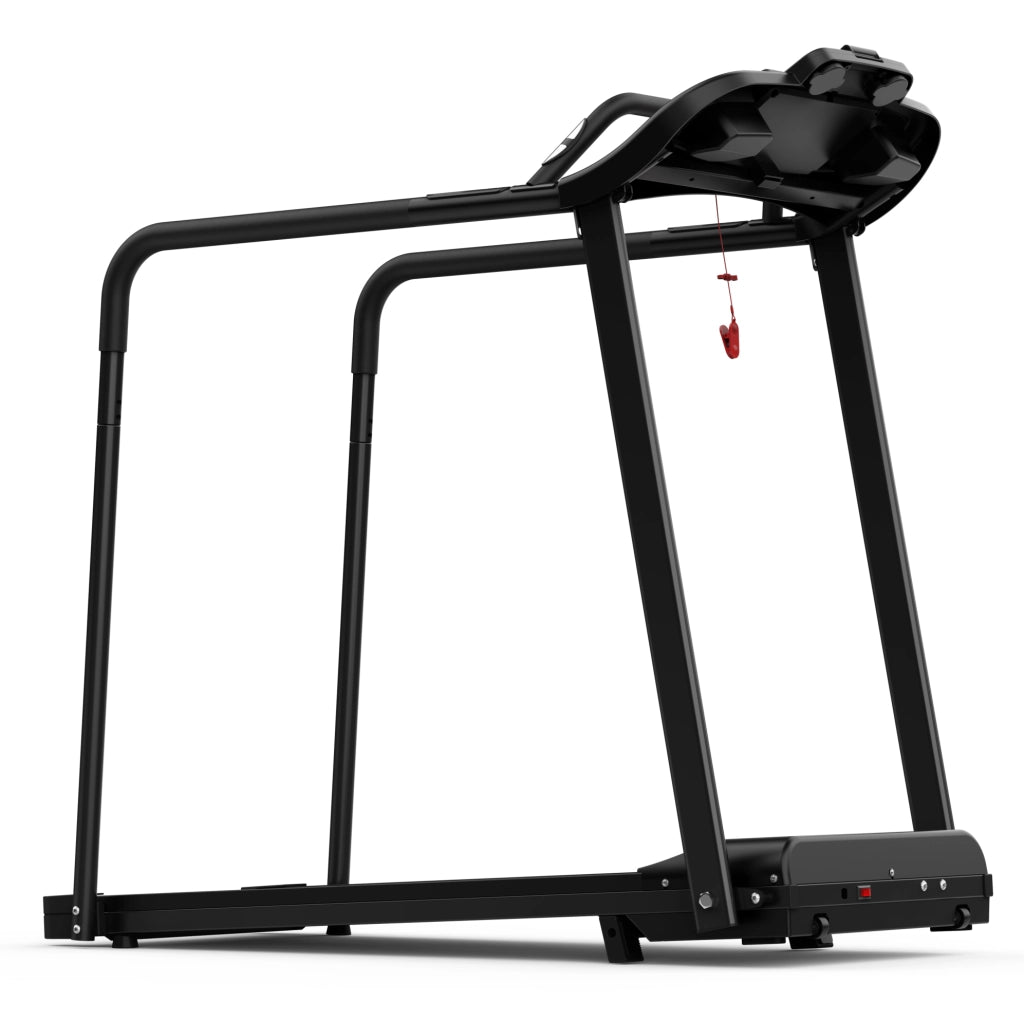 Tapis roulant elettrico con corrimano, 12 programmi, nero