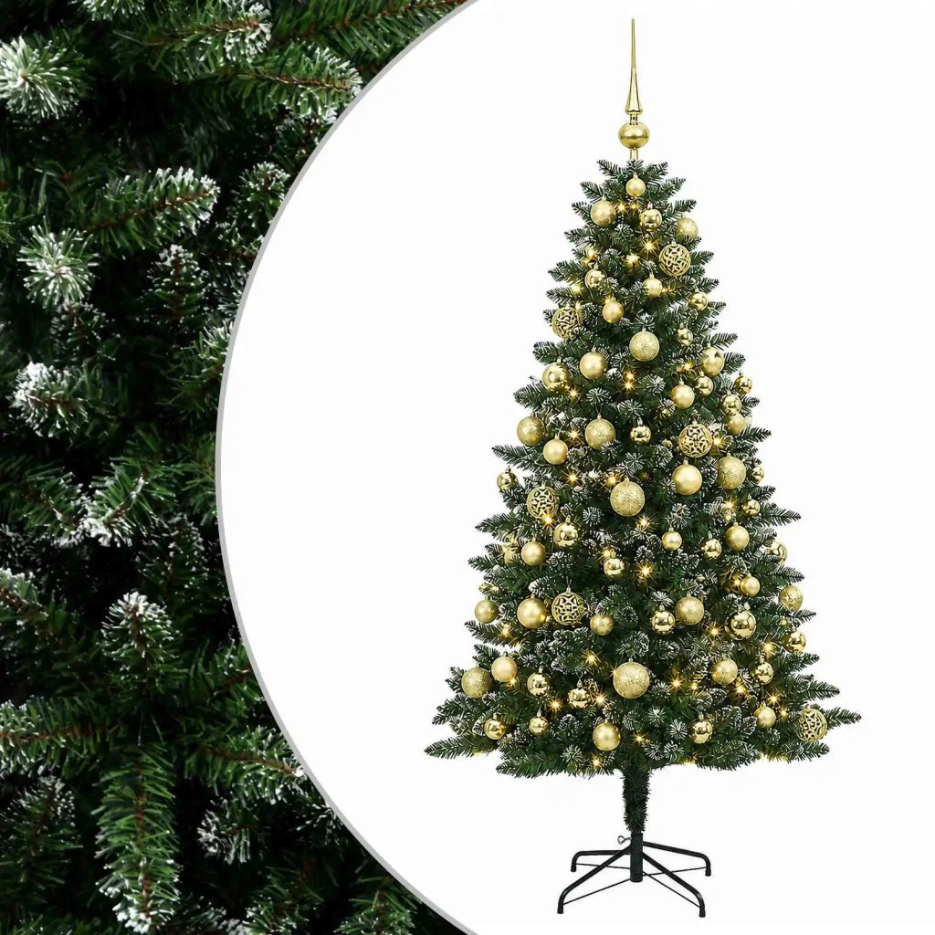 Albero di Natale Artificiale con Palline 210 cm 300 LED 3466587