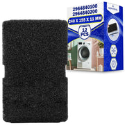 6 filtri per asciugatrice, dimensioni 240x155x10 mm, compatibili con Beko e altri marchi.