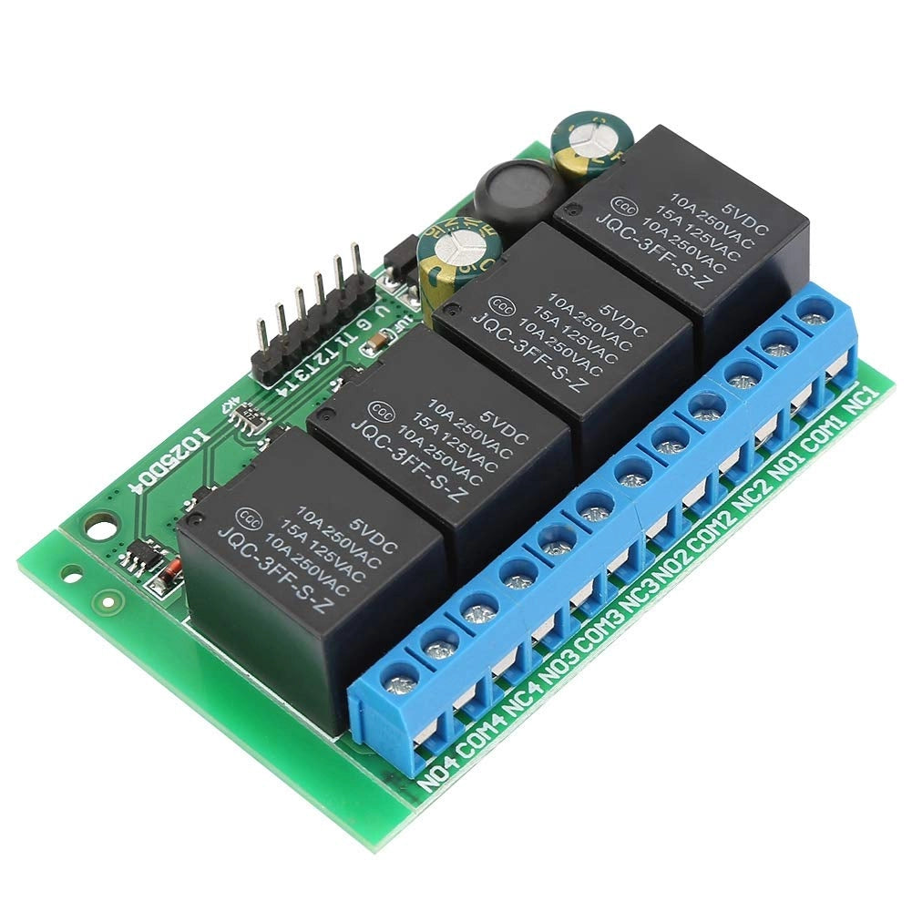 Modulo relè a 4 canali, flip-flop, 6-24V DC, con auto-mantenimento