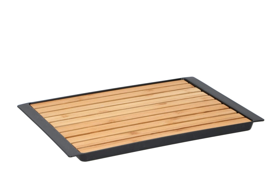 Tagliere in bambù con vano raccogliglie – 38 x 27 x 2 cm