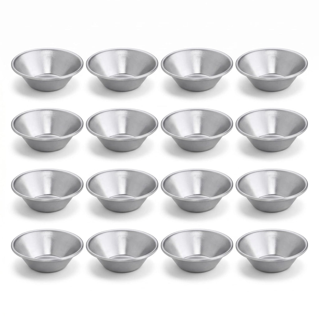 16 stampi per pastéis de nata, in alluminio, diametro 7,3 cm, adatti al forno
