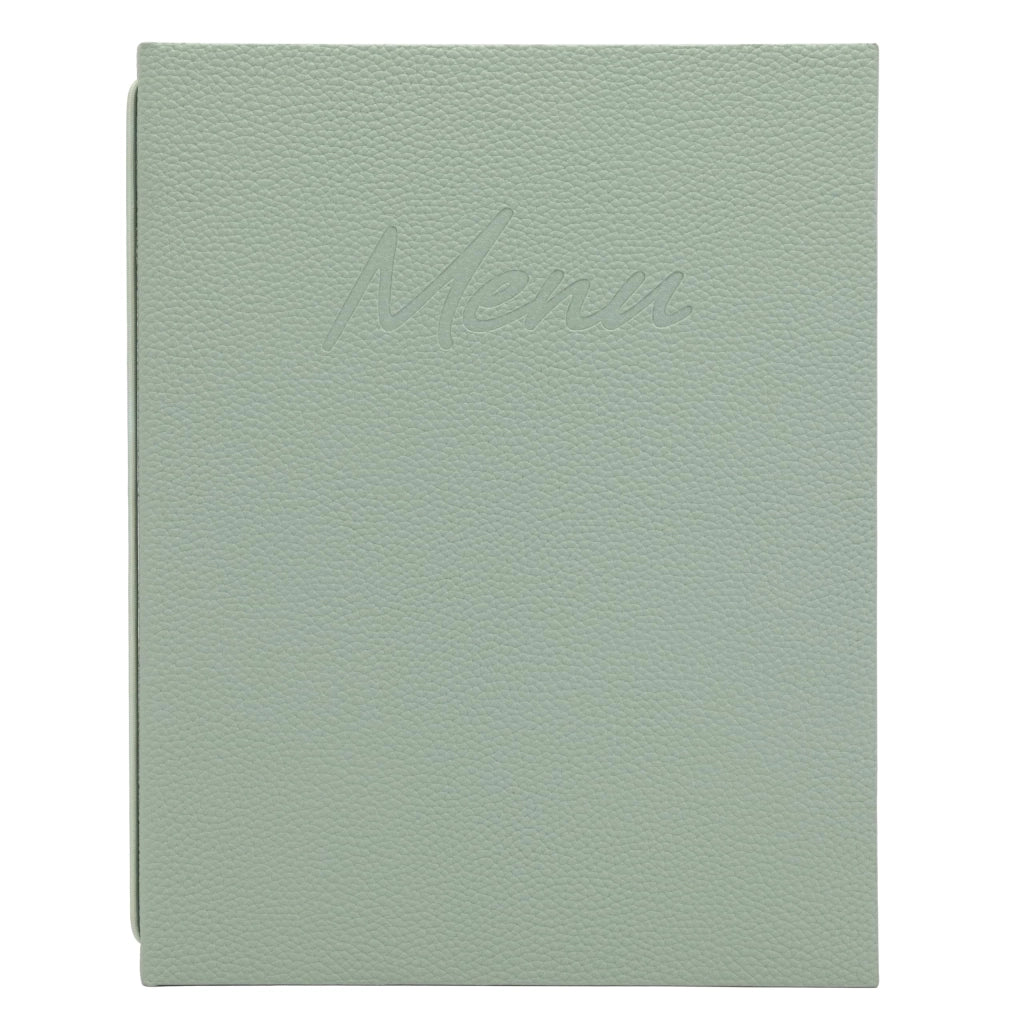Porta menu A4, color verde menta, in ecoFinto cuoio, dimensioni 315x250 mm, confezione singola