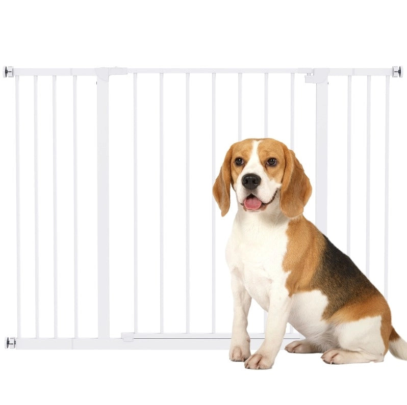 Cancello di sicurezza per porta e scale 76-107 x 76 cm metallo bianco, senza foratura