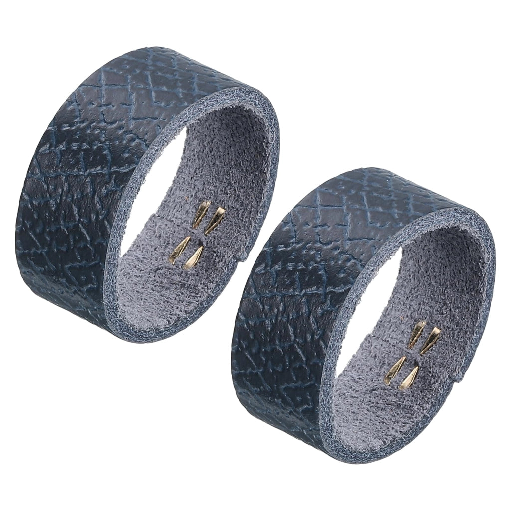2 ganci per passanti della cintura in pelle, blu scuro, circonferenza di 8,5 cm, per cinture da 2,8 cm