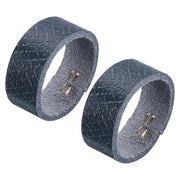 2 ganci per passanti della cintura in pelle, blu scuro, circonferenza di 8,5 cm, per cinture da 2,8 cm
