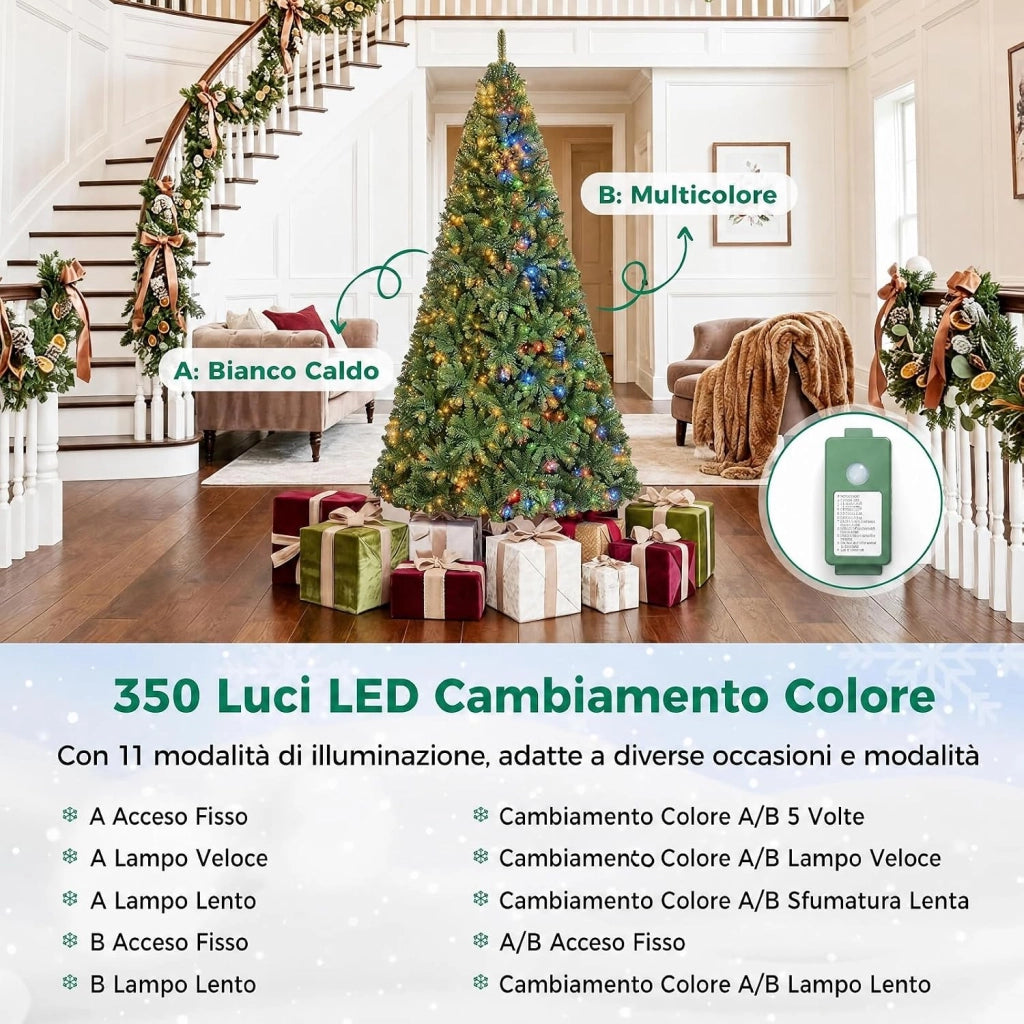 Albero di Natale 180 cm con Luci LED