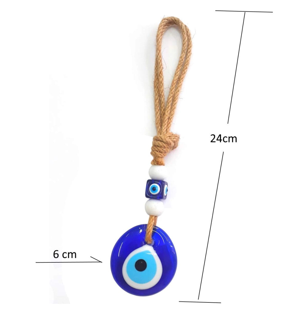 Nazar Boncuk Malocchio Appeso a Parete 24 cm Ornamento Amuleto Decorazione Occhio Azzurro Turco Ciondolo in Vetro