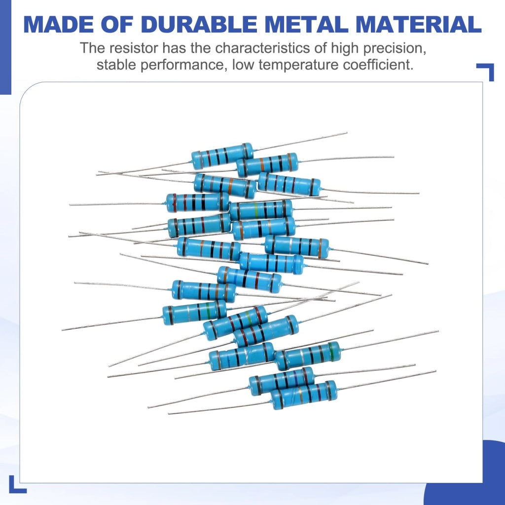 Resistenza, 8,2 Ohm, 50 pezzi, film metallico, 2 W, tolleranza 1%