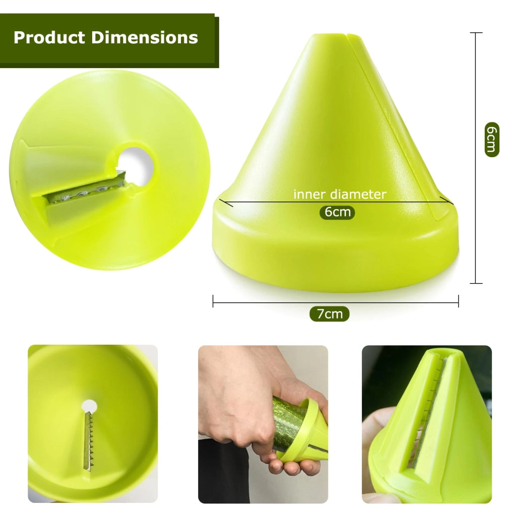 Spirale per verdure, set di 4 pezzi, funzionamento manuale, design compatto