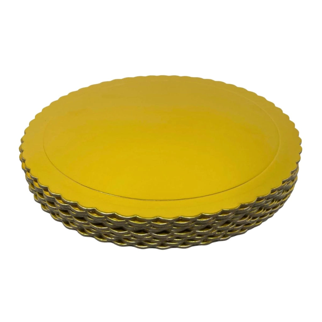 10 basi per torte, diametro 30 cm, spessore 3 mm, dorate, stabilizzate