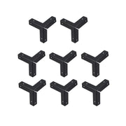 Paraspigoli in metallo, dimensioni 33x33x33 mm, confezione da 8 pezzi, colore nero