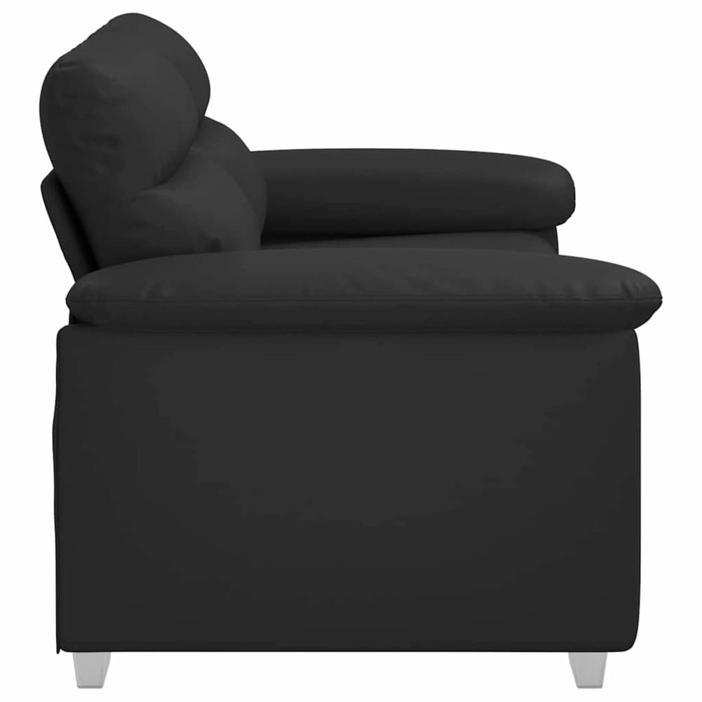 Divano a 2 posti nero 160x81x84 cm in similpelle