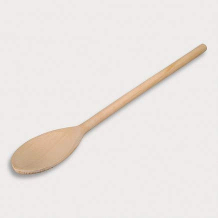 Cucchiai da cucina in legno di faggio, 40 cm, set da 2, forma ovale, realizzati a mano