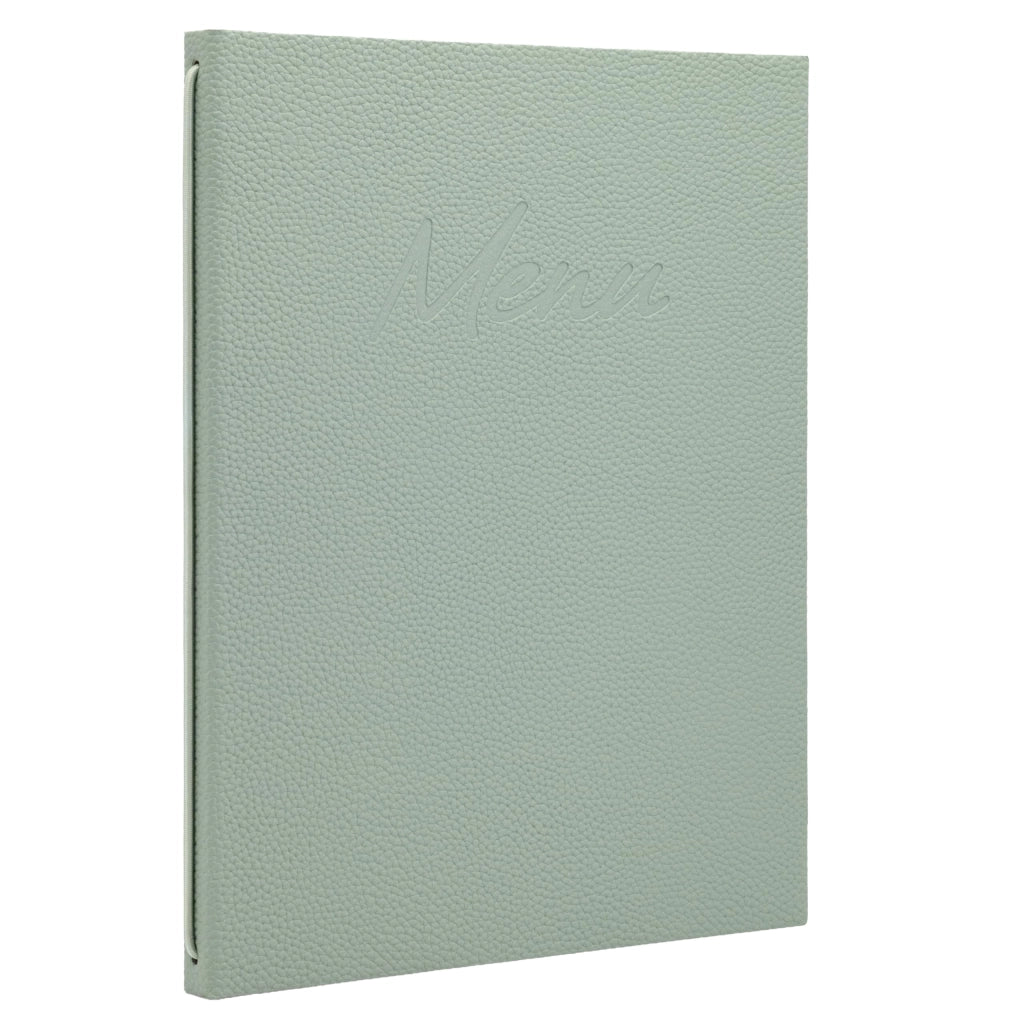 Porta menu A4, color verde menta, in ecoFinto cuoio, dimensioni 315x250 mm, confezione singola