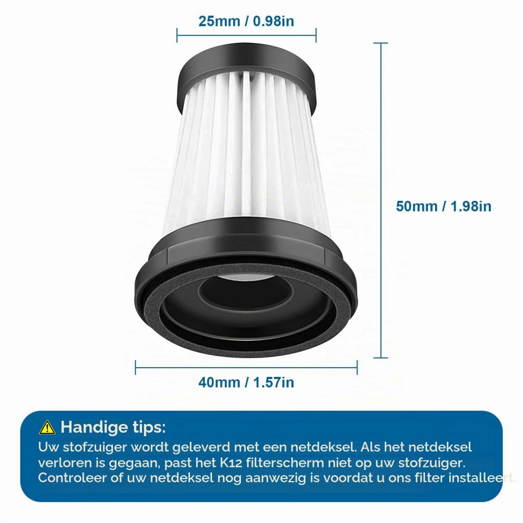 6 filtri HEPA per aspirapolvere MOOSOO K12, K12 Pro, K13