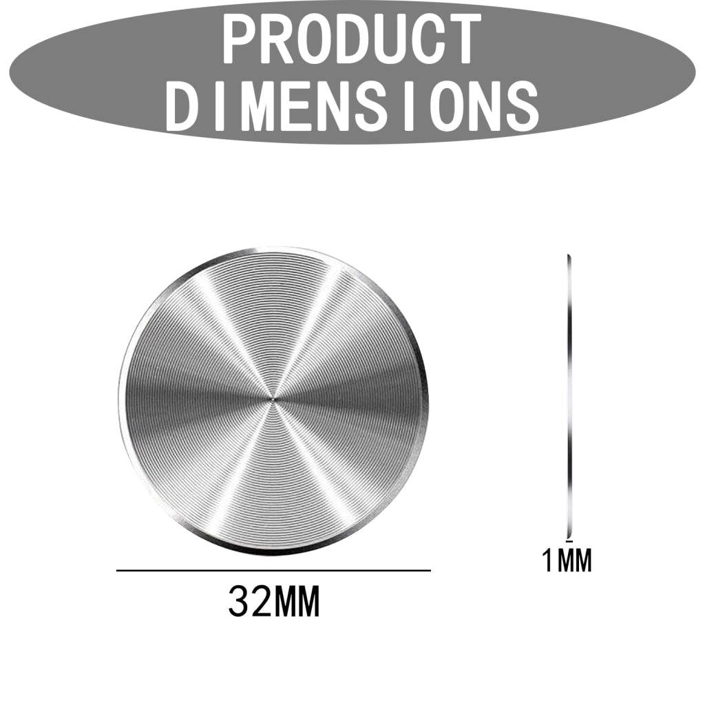 4 piastre magnetiche per supporti per cellulare, rotonde, autoadesive, universali