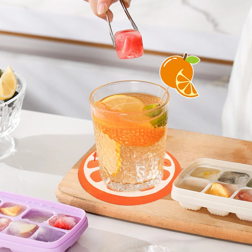 6 sottobicchieri in feltro con logo Aperol, diametro 10 cm, accessori per cocktail