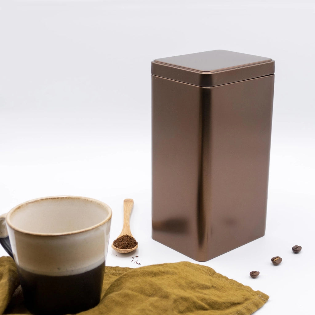 Set di 3 contenitori per caffè, impilabili, ermetici, dimensioni 18x10x7,8 cm