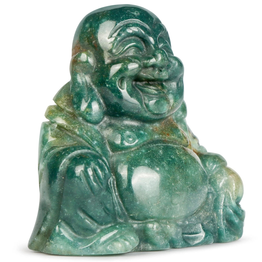 Statua del Buddha, 2 pollici, realizzata in pietra di giada oceanica