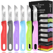Set di coltelli da cucina, 6 pezzi, in acciaio inossidabile, include coltello spelucchino e coltello per verdure, 16 cm