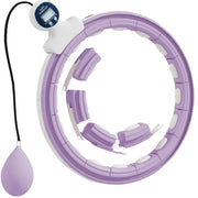 Hula hoop adulto 76-113 cm plastica viola con palla pesata e contatore digitale