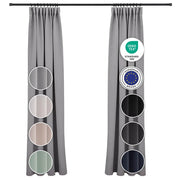Tende oscuranti, 140x145 cm, set da 2, completamente oscuranti, grigio scuro