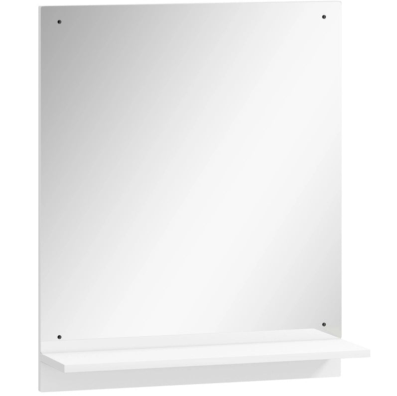 Specchio da bagno IVMEU 50x60 cm con mensola da 50 cm, bianco, per bagno e ingresso