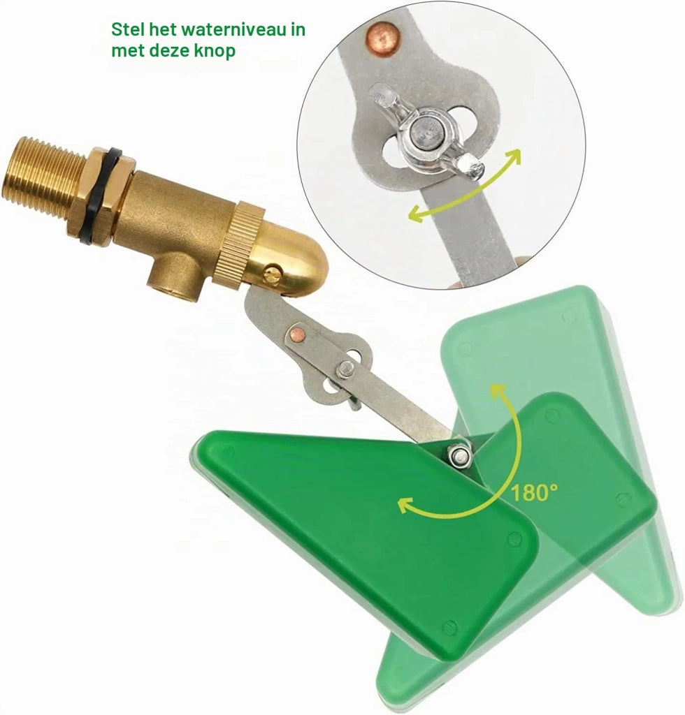 Valvola a galleggiante in ottone, automatica, per serbatoio d'acqua, diametro 1/2"