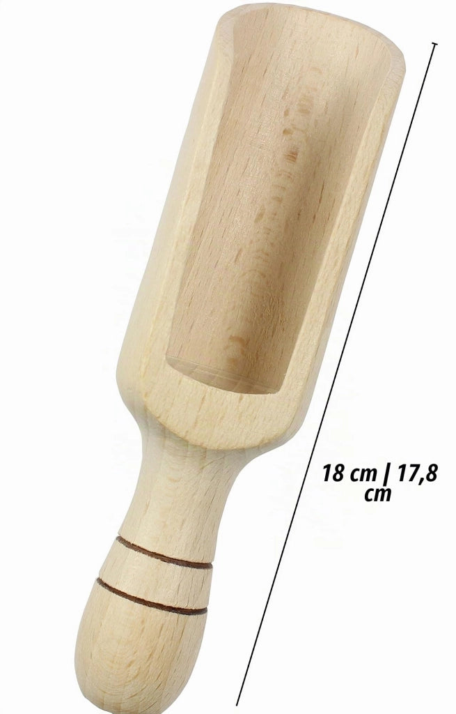 Pala in legno da 18 cm, dallo stile rustico, multifunzionale, realizzata in legno di faggio
