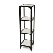 Mobiletto in metallo 4 ripiani cm 31x31x119h