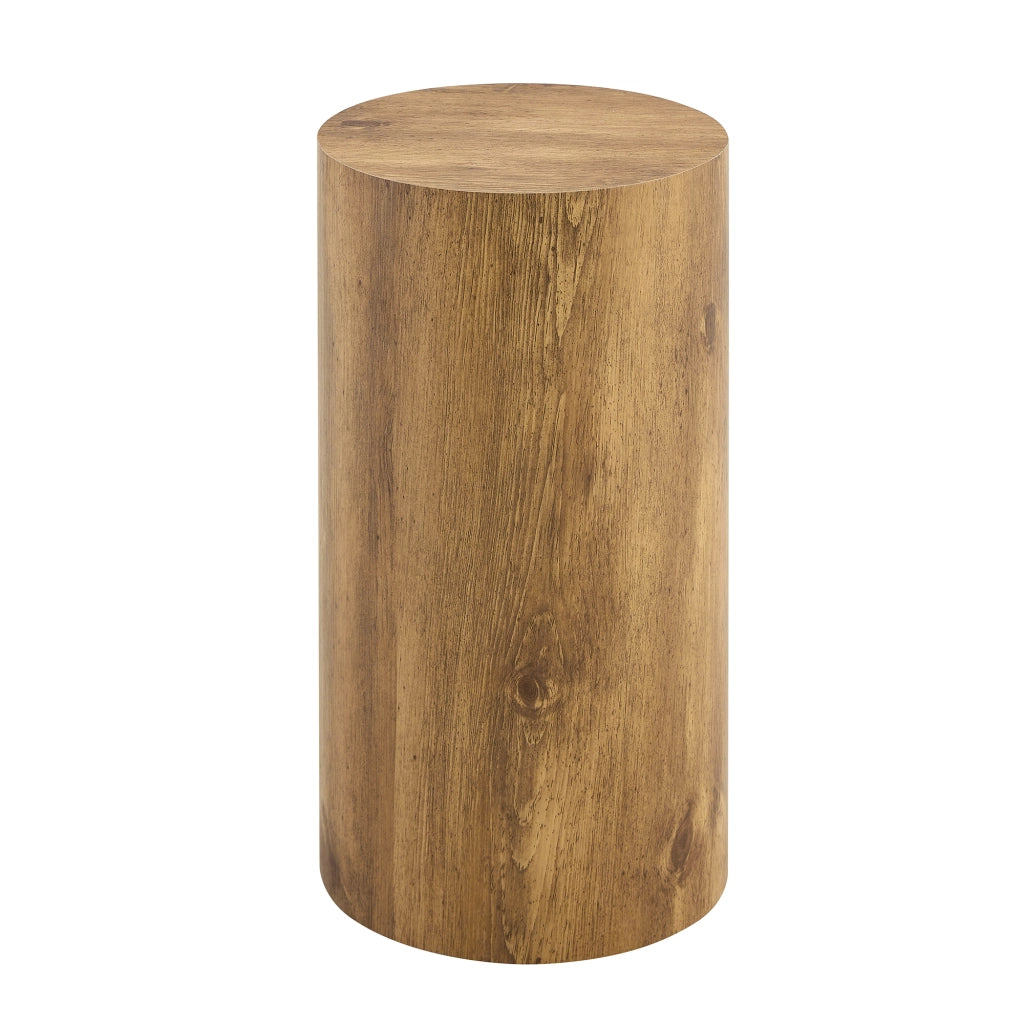 Tavolino da caffè rotondo effetto legno Ø 30 cm