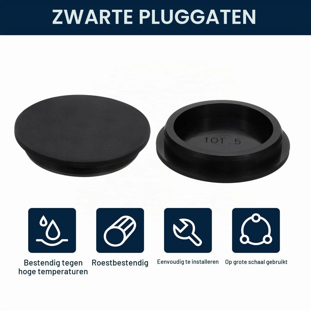 Tappi in silicone per fori da 100 mm, colore nero, confezione da 1 pezzo