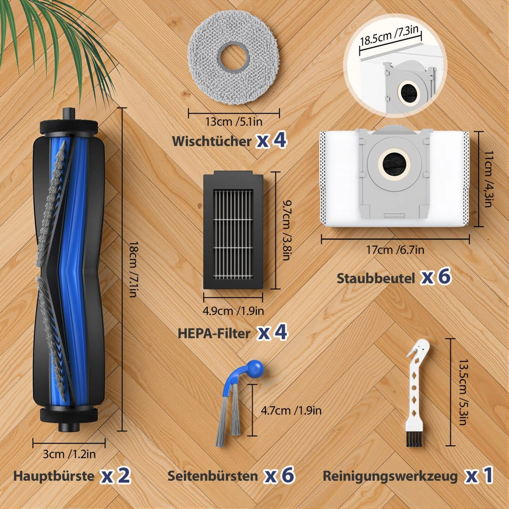 Kit di accessori per DEEBOT T30C Omni, composto da 23 pezzi