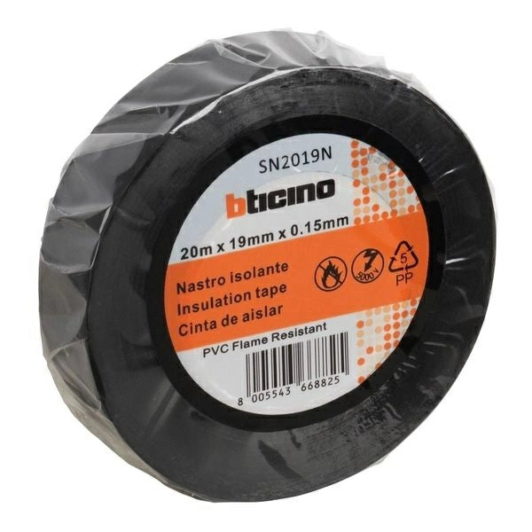 NASTRO ISOLANTE ELETTRICO 20MT NERO 19MM - BTICINO