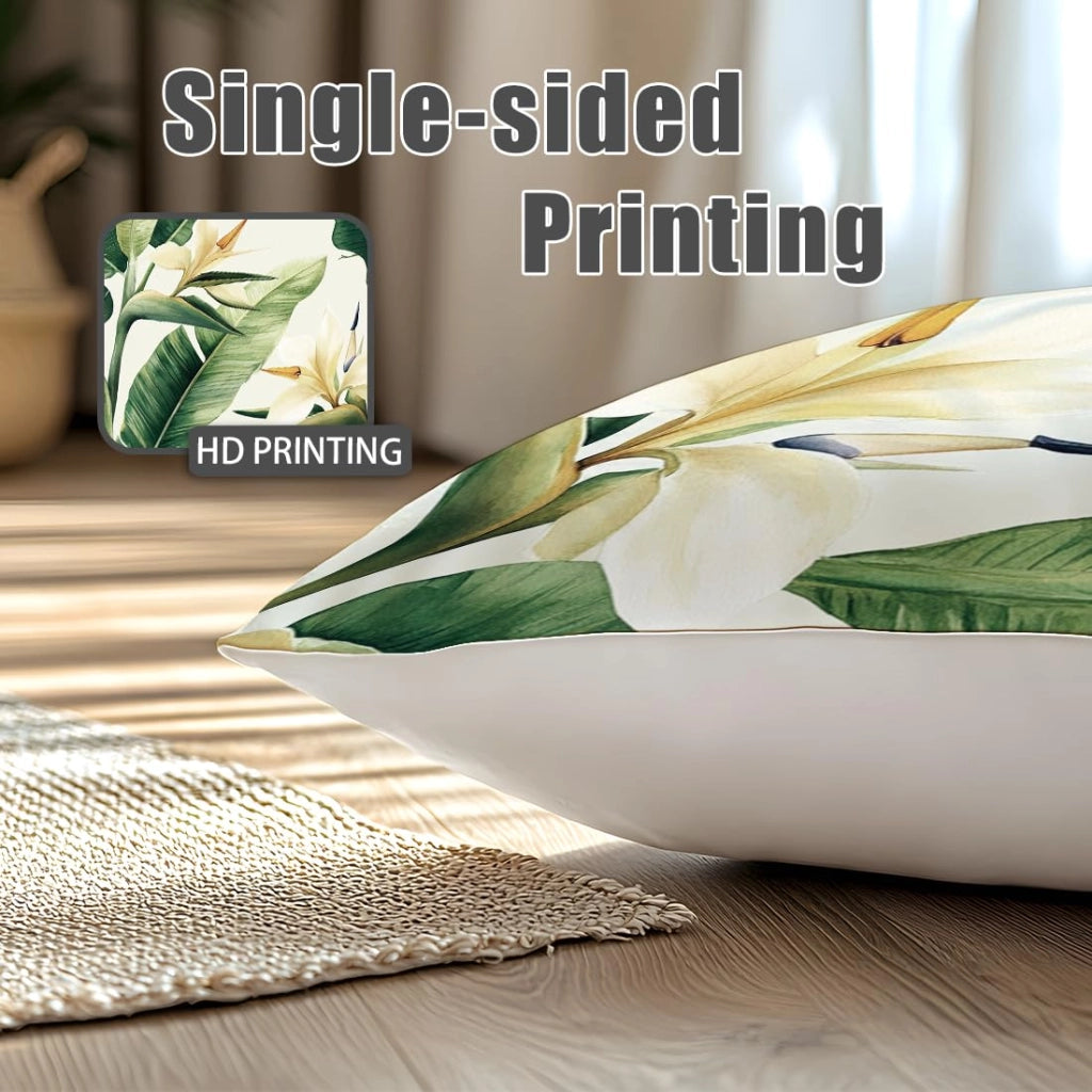 Coperte per cuscini con motivo a foglie, 45x45 cm, confezione da 4, in poliestere