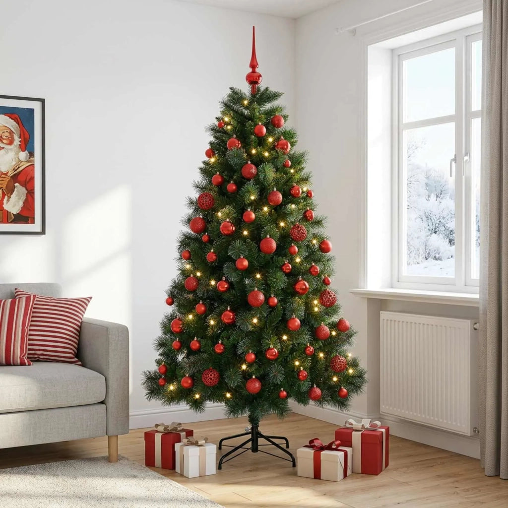 Albero di Natale artificiale con palline 180 cm 300 LED 3461287