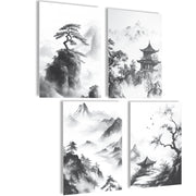 4 poster A4 (21x30 cm) – Decorazione murale giapponese, finitura opaca