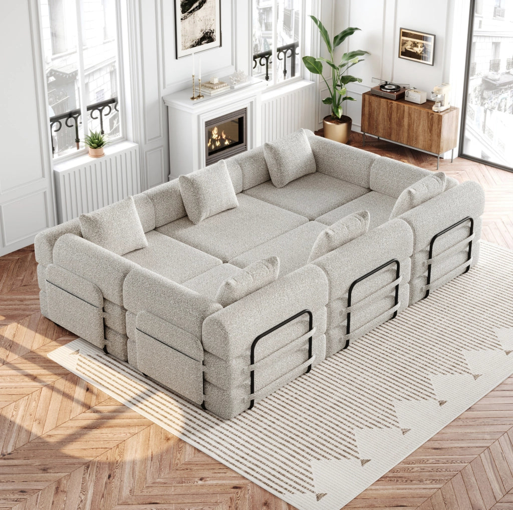 Poltrona letto 2 in 1 in ciniglia khaki con vano bracciolo