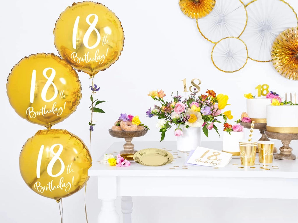 Candela numero 8 con glitter oro per compleanno e feste