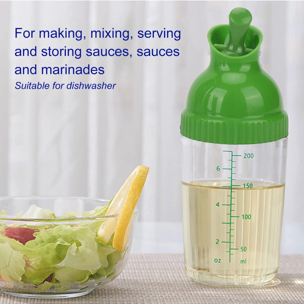 Shaker per condimenti da 200 ml, verde, per olio e aceto