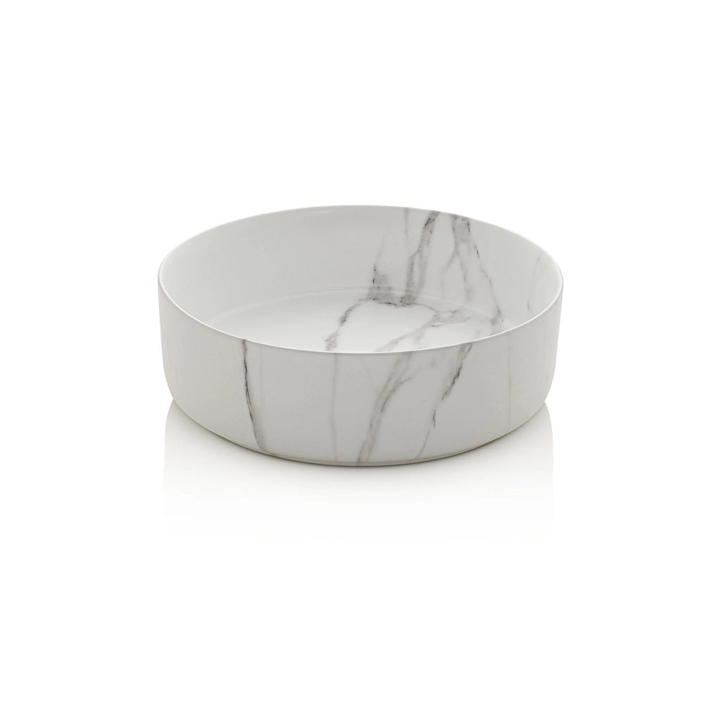 Composizione 4 pezzi SOLMIRA bianco/calacatta