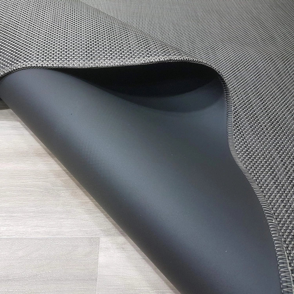 Tappeto in vinile intrecciato, grigio, 170x220 cm, per interni