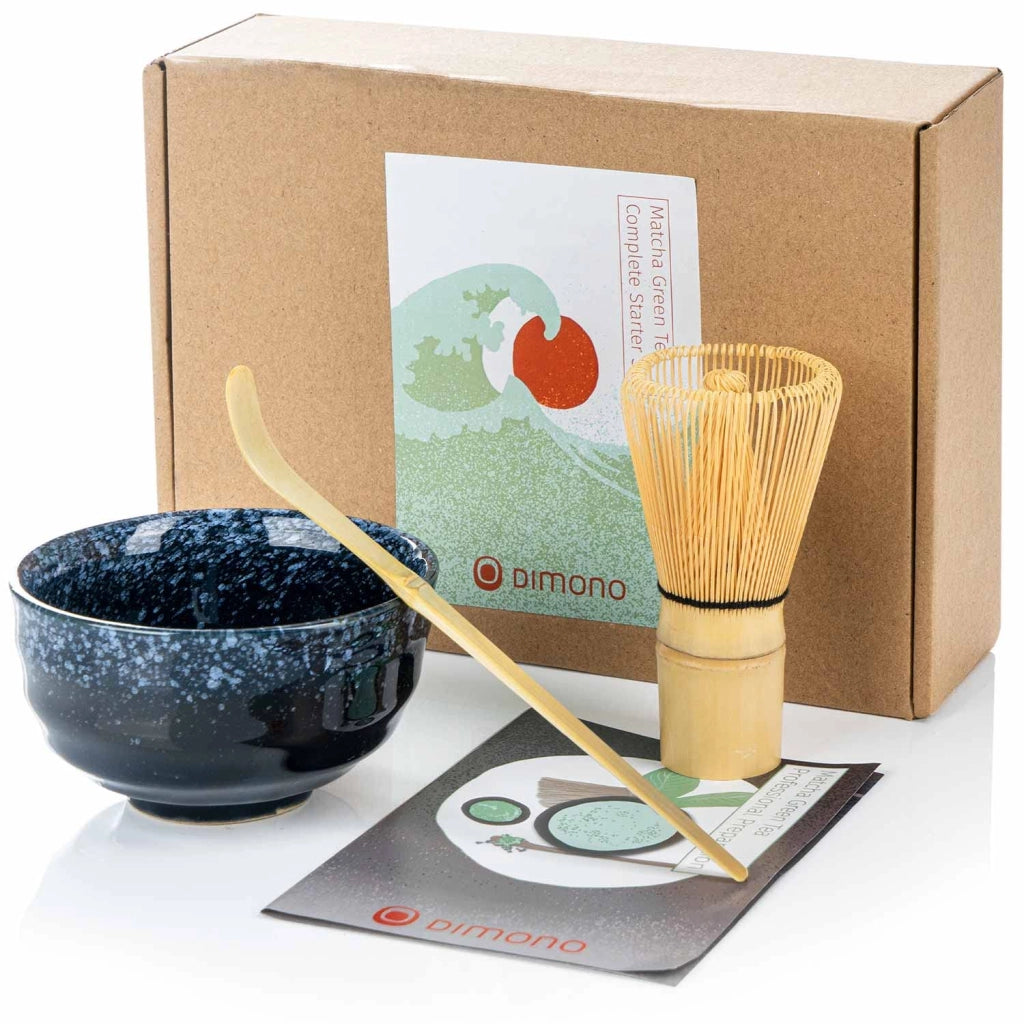 Set per matcha con frusta di bambù, ciotola e cucchiaio dosatore