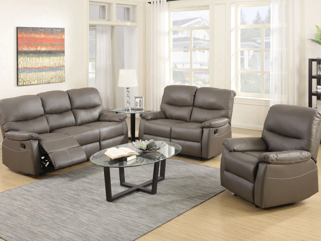 Divano reclinabile "Lincoln" - 197 x 89 x 103 cm - 3 posti - Grigio